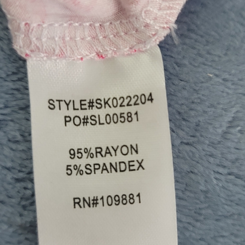 Sunny Leigh Women's Pink Patterned Top Puff Sleeves - Picture 11 of 11